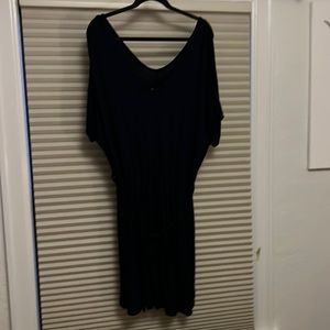 Off the shoulder navy dress